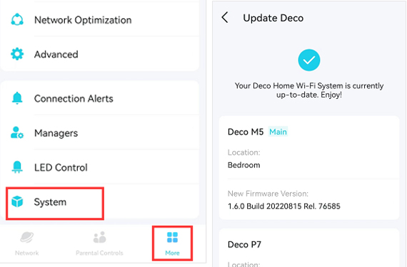 Update Firmware of Deco